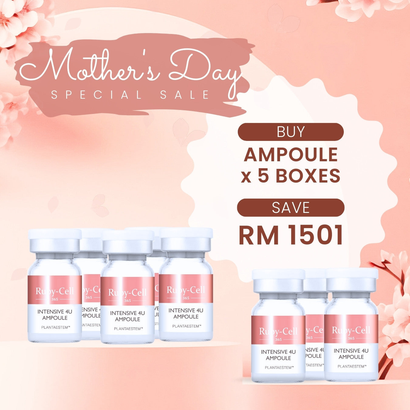 Ruby-Cell Mother's Day Special | 5 Boxes of Ampoule – Save RM 1501