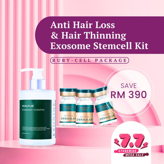 Ruby-Cell Package | Anti Hair Loss & Hair Thinning Exosome Stemcell Kit