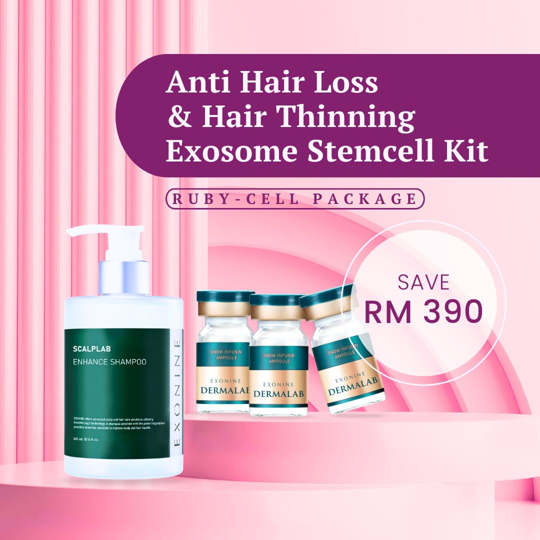 Ruby-Cell Package | Anti Hair Loss & Hair Thinning Exosome Stemcell Kit