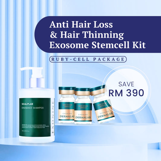 Ruby-Cell Package | Anti Hair Loss & Hair Thinning Exosome Stemcell Kit