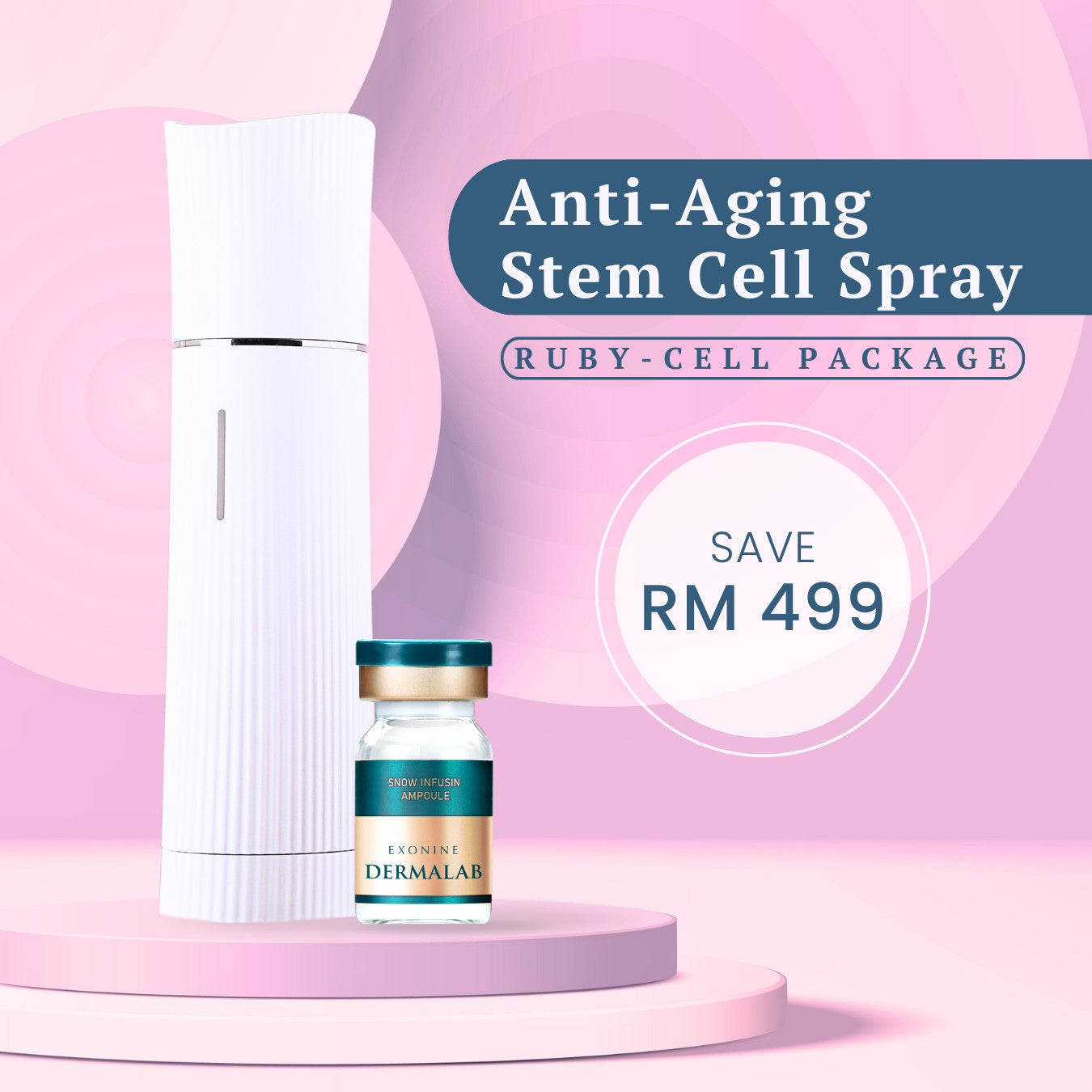 Ruby-Cell EXONINE Package | Anti-Aging Stem Cell Spray