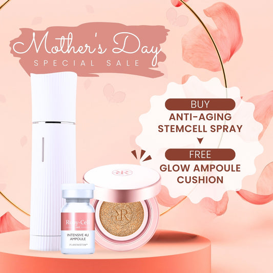 Ruby-Cell Mother's Day Special | Anti-Aging Stem Cell Spray + Glow Ampoule Cushion