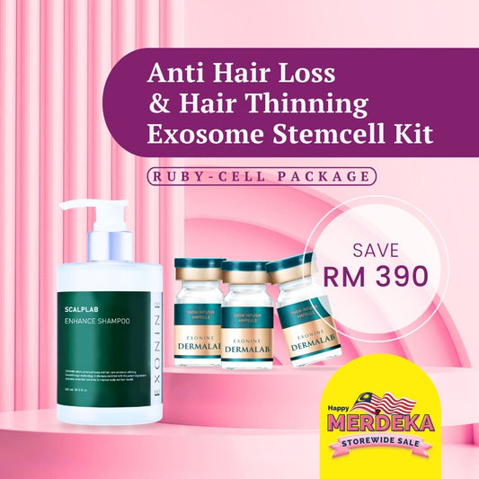Ruby-Cell Package | Anti Hair Loss & Hair Thinning Exosome Stemcell Kit