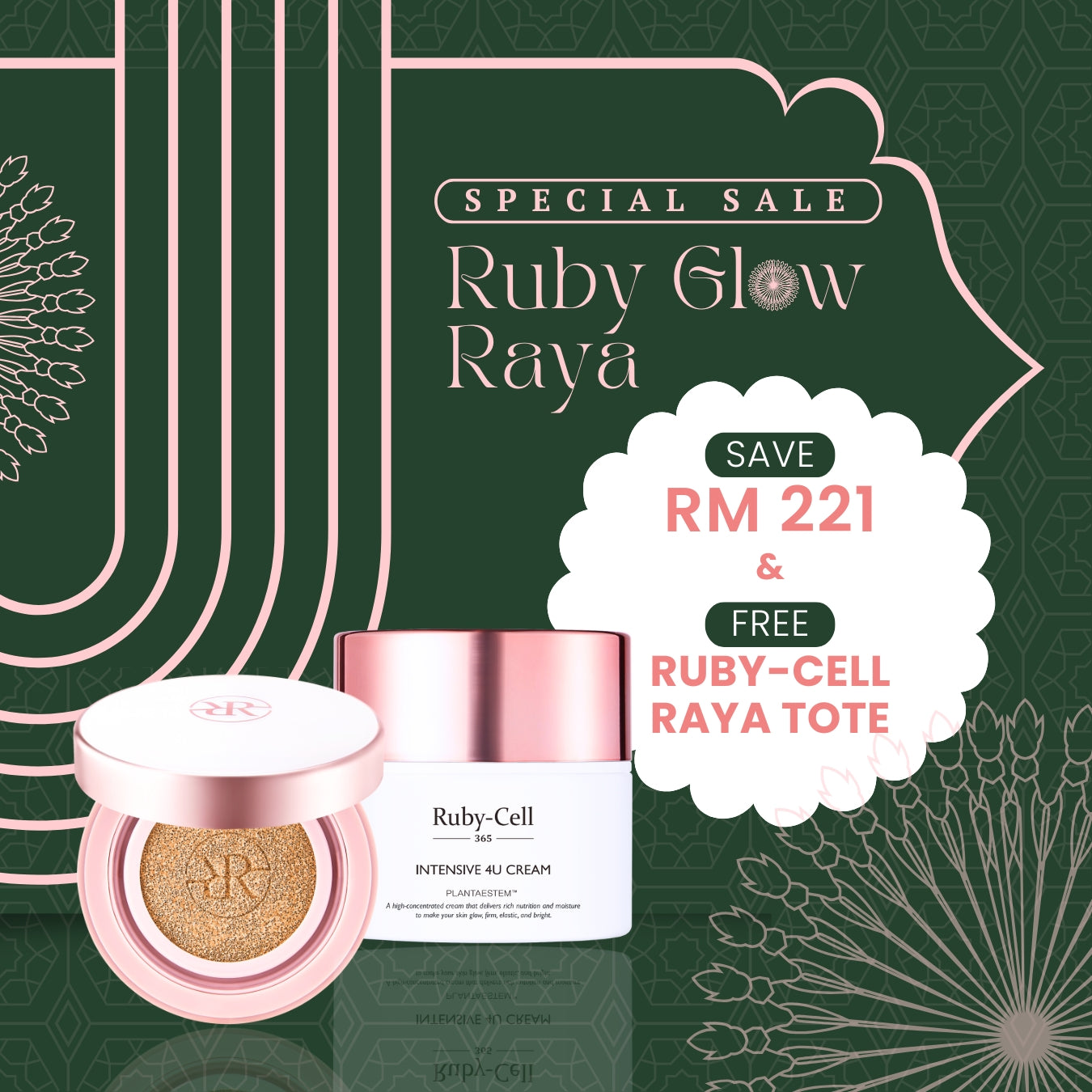 Ruby-Cell Raya Special | Intensive 4U Glow Ampoule Cushion + Cream