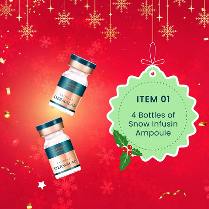 EXONINE Limited Edition Santa Trial Kit | DERMALAB Snow Infusin Ampoule (4 Bottles)