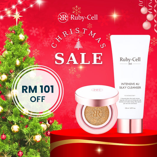 Ruby-Cell Xmas Special | Intensive 4U Silky Cleanser + Glow Ampoule Cushion